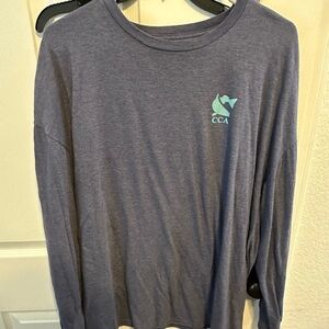 CCA Blue Long Sleeve Tee Classic Crew Neck